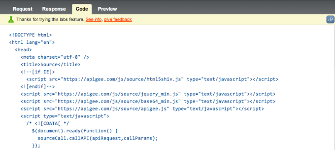 Apigee generates this code,