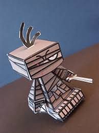 grumpy ninja paper model