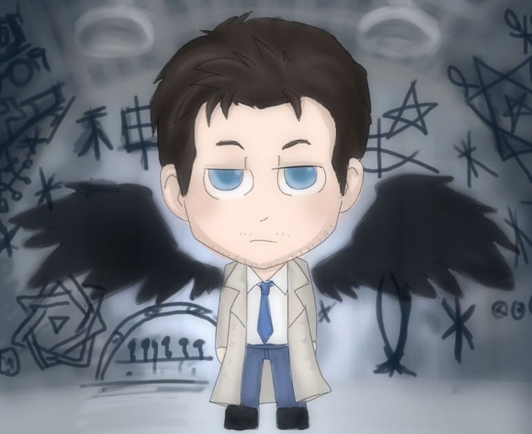 castiel cartoon