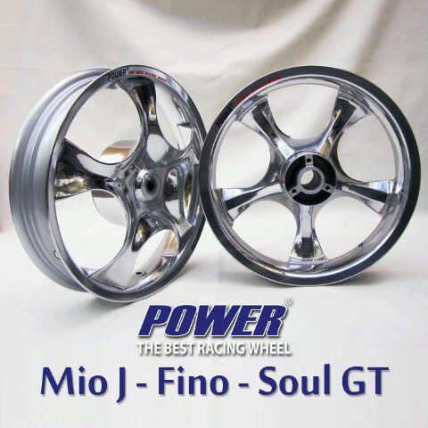 Velg Lebar Power untuk Mio J,Mio Fino,Soul GT dan Vario 125 PGM FI .
