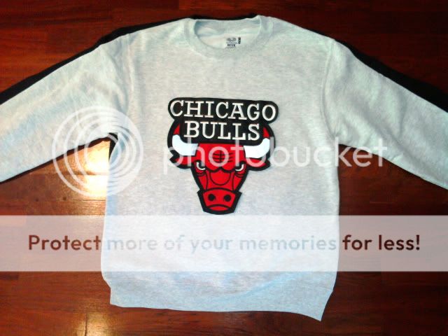 Chicago Bulls Hand Sewn Patch Crewneck Sweater  