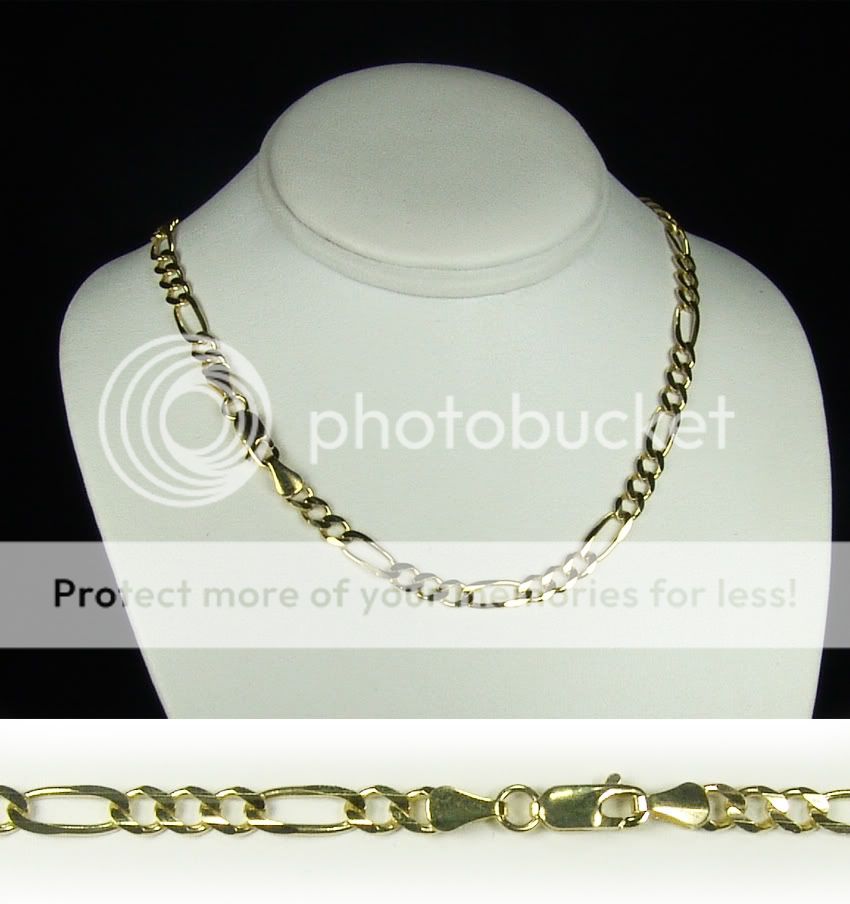 product description brand new 14k solid yellow gold figaro link